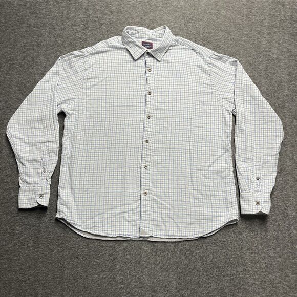 UNTUCKit Other - UNTUCKIT Long Sleeve Flannel Button Shirt Men's XL Blue Gray Check 100% Cotton